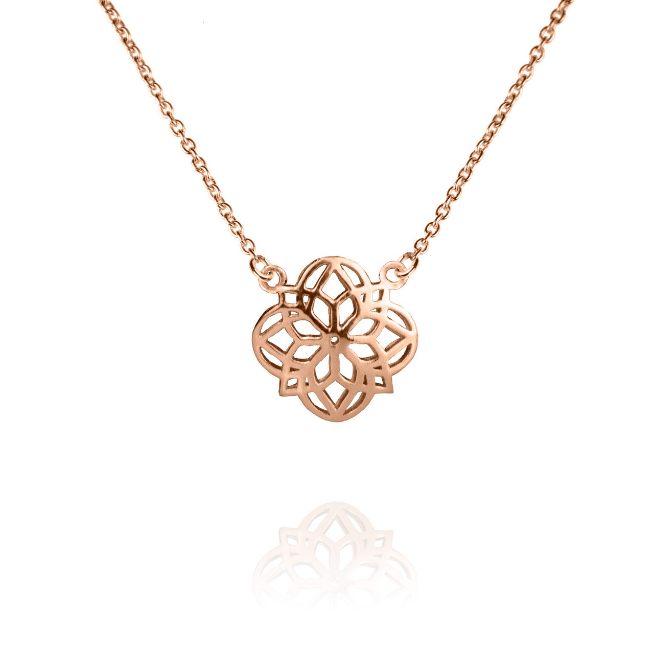 rose gold mandala necklace