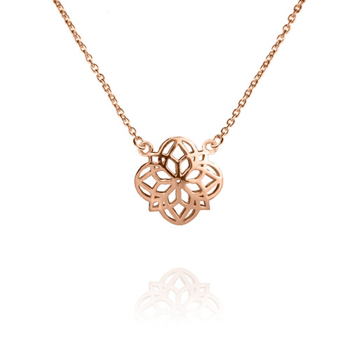 Mandala Necklace - Rose Gold