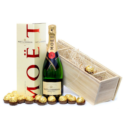 Send French Champagne and chocolates for delivery to Gold Coast Australia - Botanique Florist ...