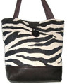 ZEBRA PRINT- leather bottom