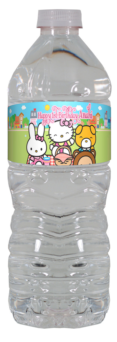 Hello Kitty personalized water bottle labels – worldofpinatas.com