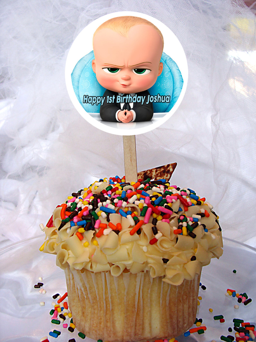 The Boss Baby Personalized Cupcake Toppers