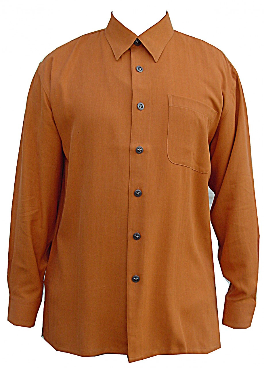 Burnt orange 2024 button down