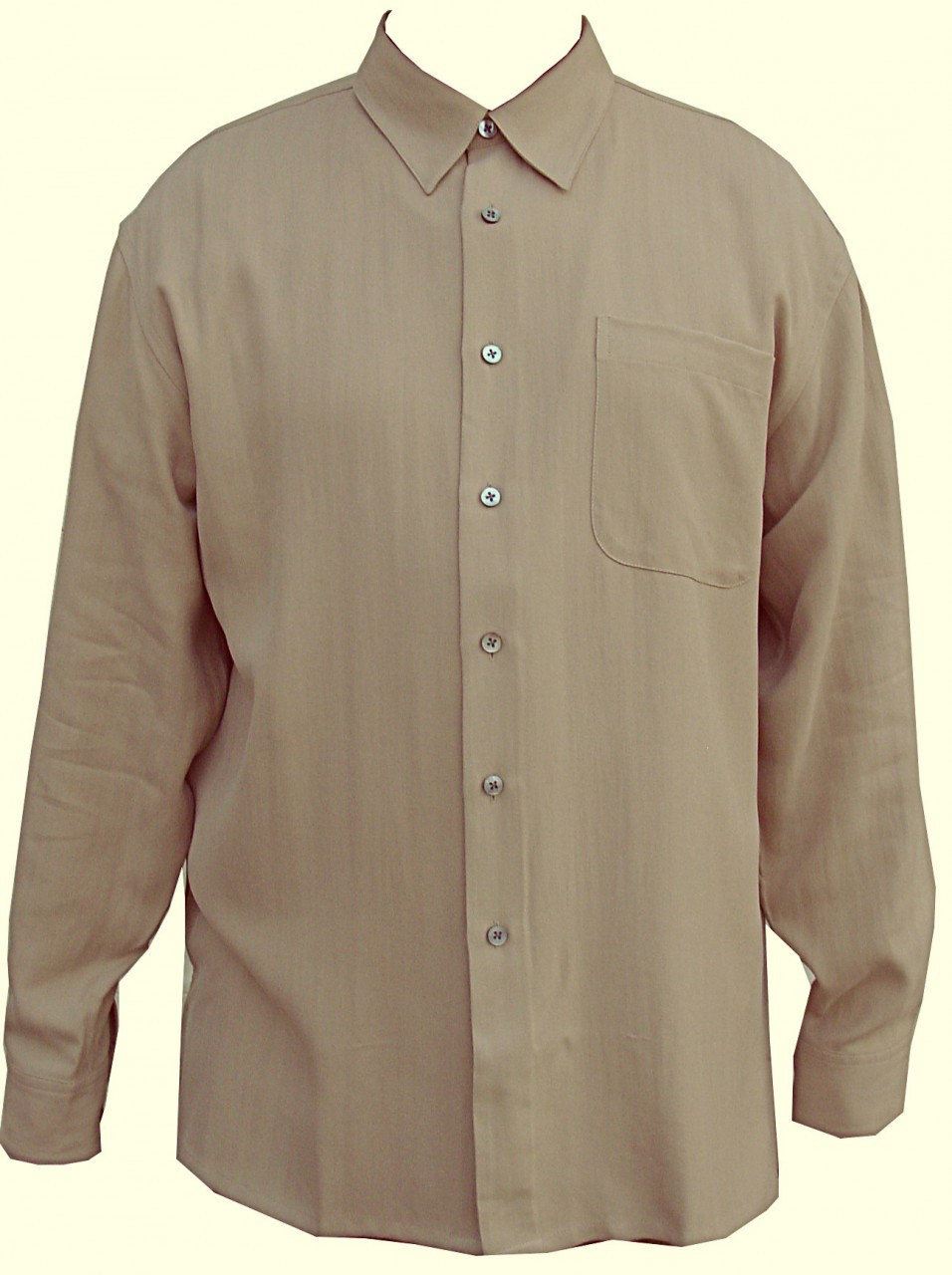 LS12 Men's 100% Silk Herringbone Soft Collar Shirts - FonteShirts.com