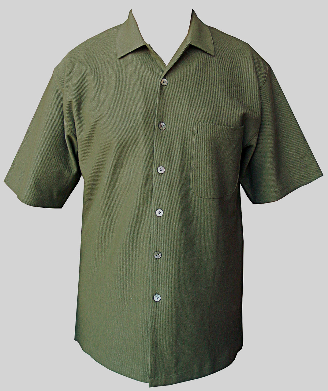 SS708 Men's Garment Stonewashed Silk/Cotton Broad Twill Campshirts