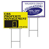 24" x 18" Corrugated Plastic Yard Sign with H-Stake
