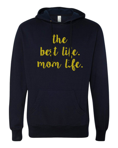 Mom Life Hoodie in Navy Blue