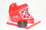 Red Hockey Helmet Base