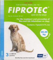 Fiprotec Spot-On - 3 pack: Large Dog: 44-88 lbs (20-40 kg)