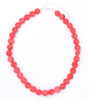 Red Coral Small Coin Necklace