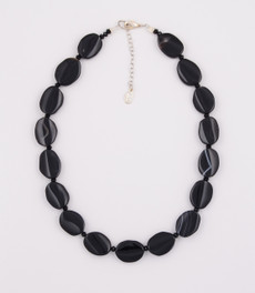 Black Agate Oval Necklace