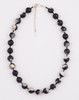 Round Faceted Black Agate Necklace