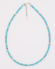 Small Round Turquoise and Sterling Silver Bead Necklace