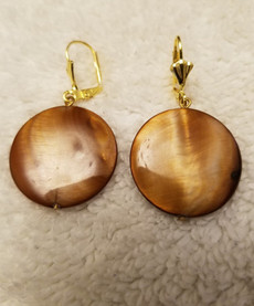 Mother of Pearl Earrings (Gold)