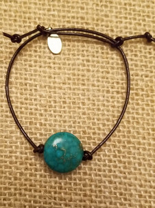 Matrix Turquoise Leather Bracelet