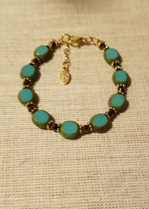 Czech Glass Turquoise Bracelet