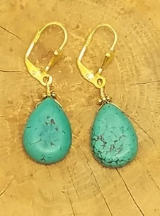 Turquoise Earrings (Gold)