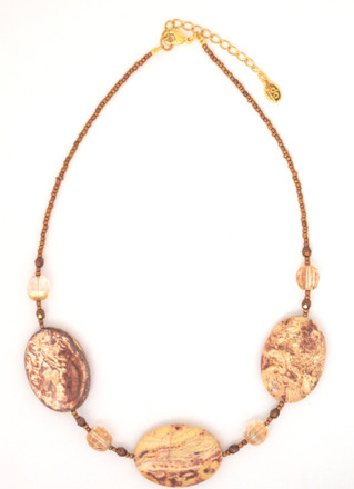 Jasper 3-Stone Necklace