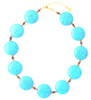 Turquoise Round Coin Necklace