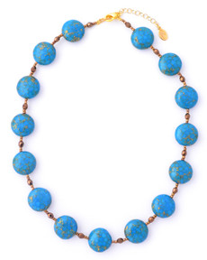 Turquoise Small Coin Necklace