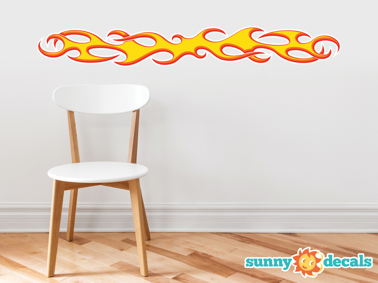 Race Car Flames Fabric Wall Decals Flame Wall Decor Sunny Decals