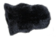 Black  Sheepskin  Rug  110x70cm  approximately.