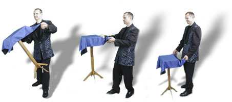 Floating Table Magician Levitation Trick with Cloth Set Stage Magic Flying Prop 