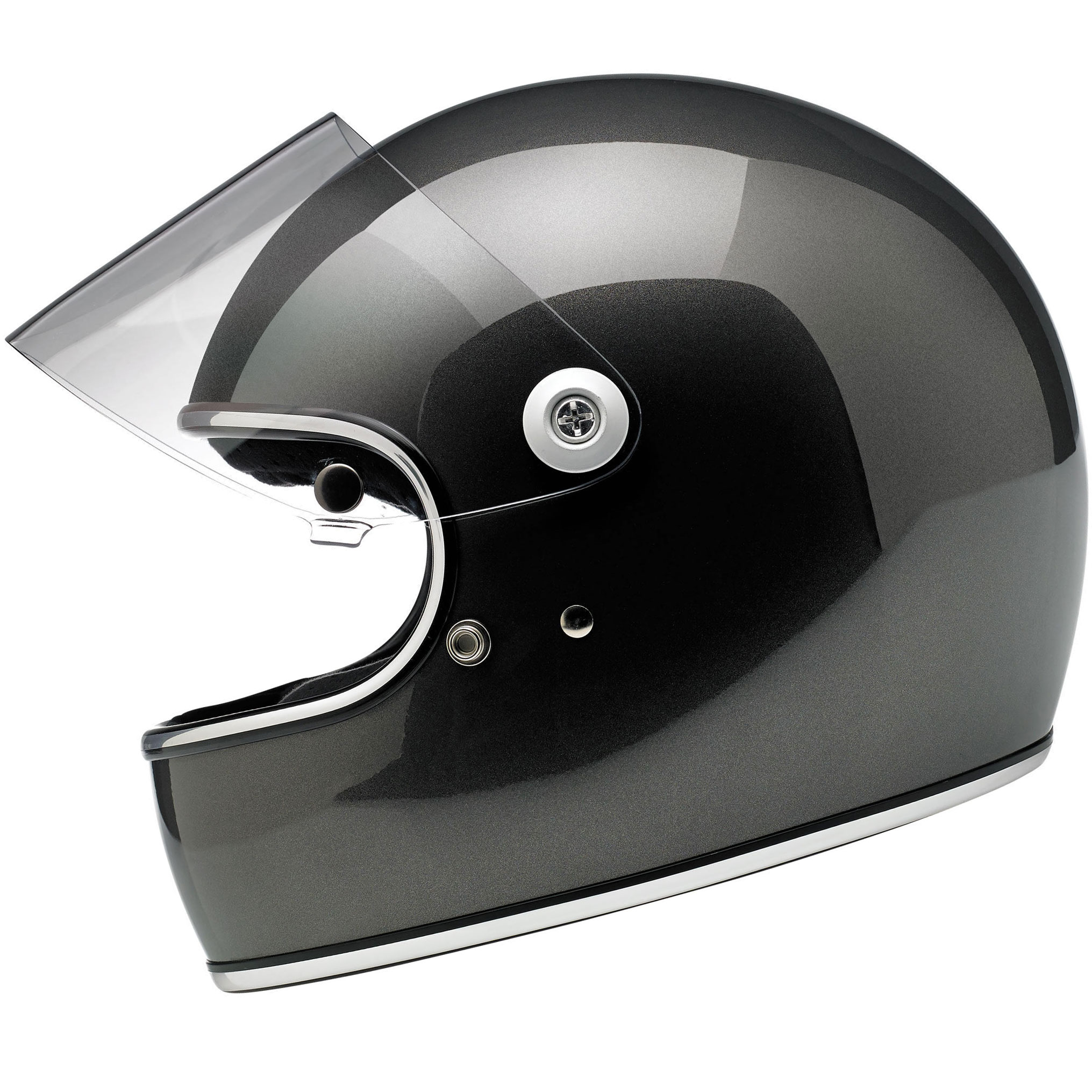 Biltwell Gringo S Motorcycle Helmet - Gloss Metallic Charcoal - Small ...