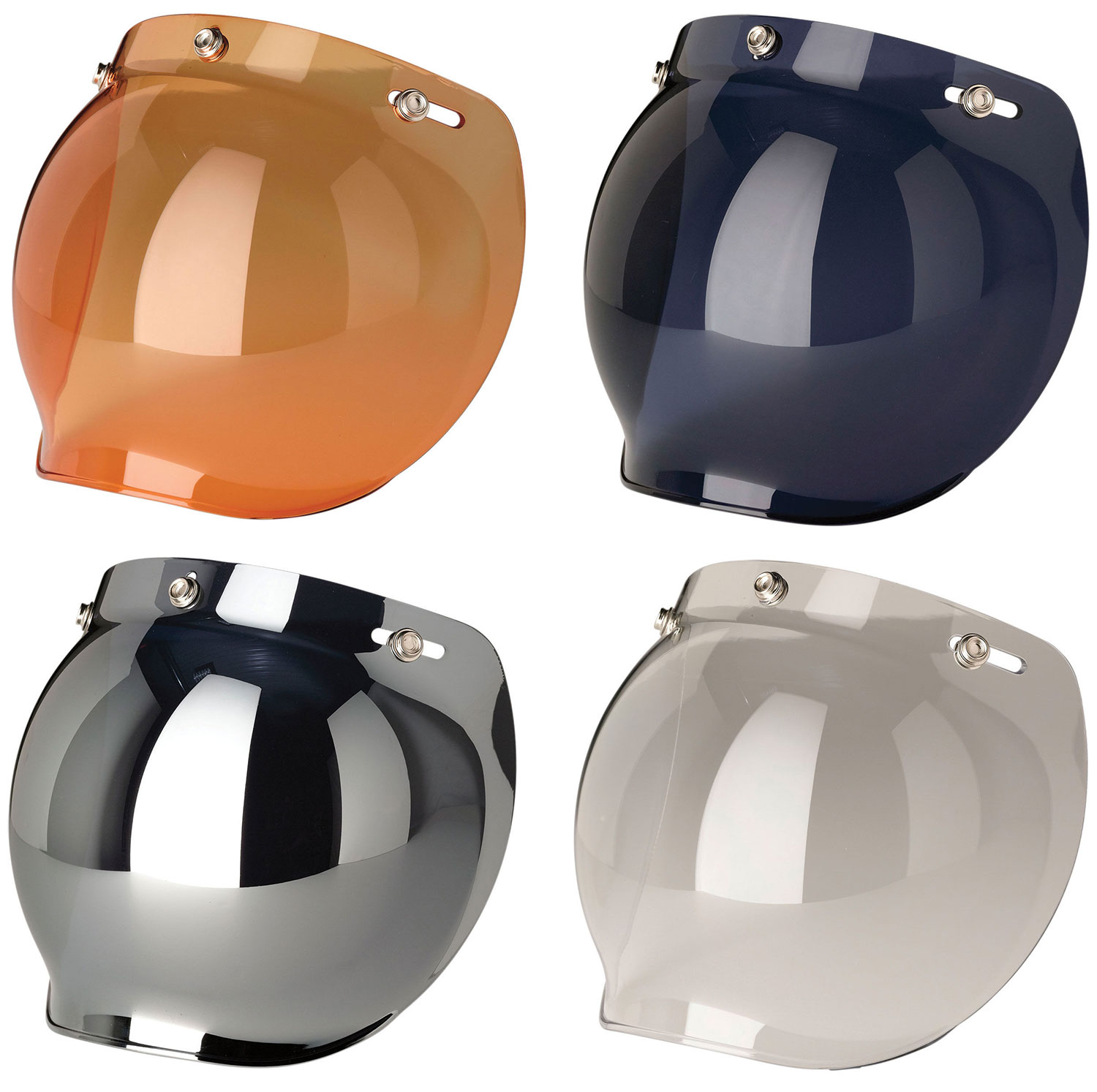 Z1R - 3 Snap Motorcycle Helmet Bubble Shield - CHOOSE COLOR | eBay