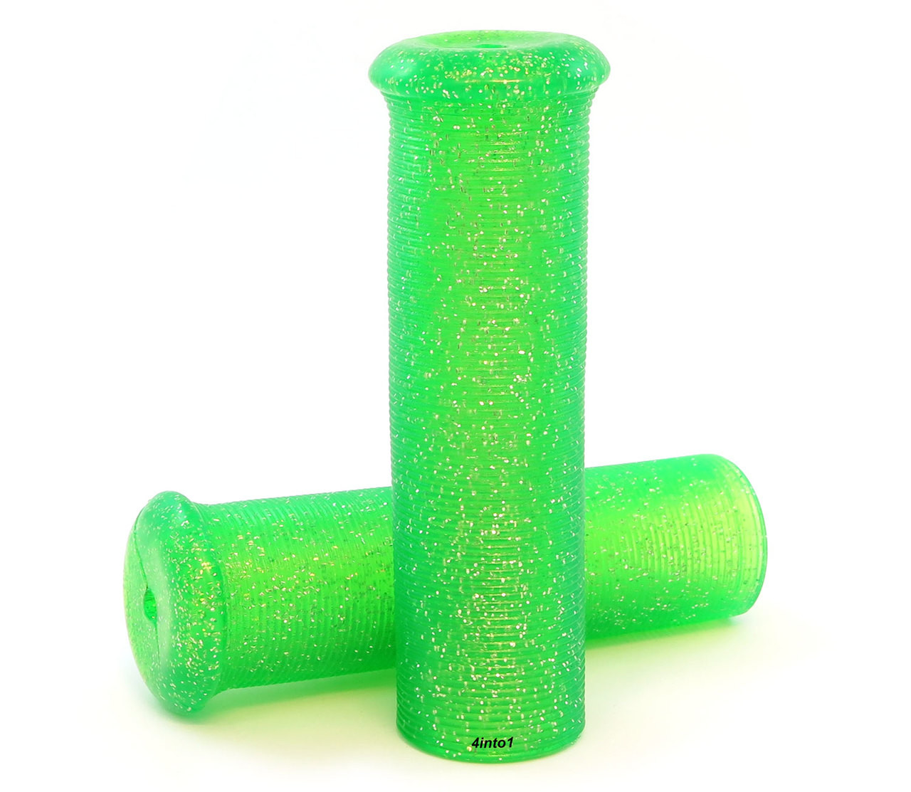 7//8/" Green Jackhammer Metal Flake Sparkle Vintage Motorcycle Grips
