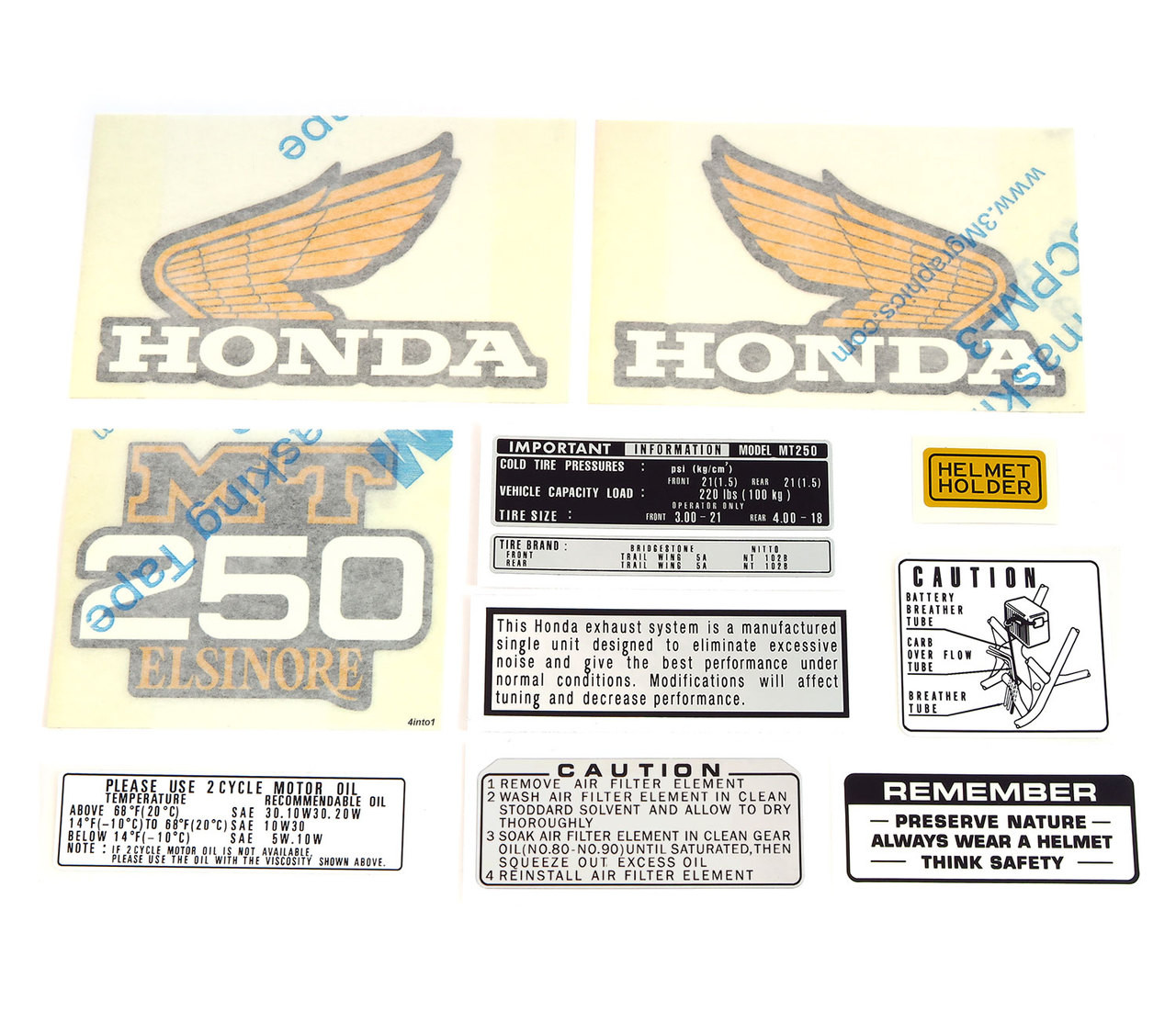 1984 Honda VT500C Shadow decal set
