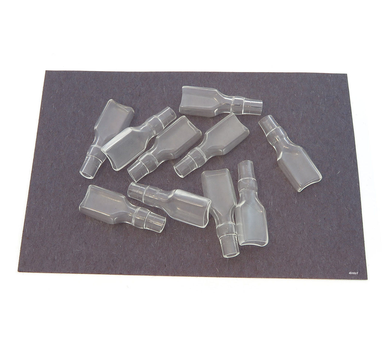 Clear Insulator 6.3mm Spade Terminal 10 Pack