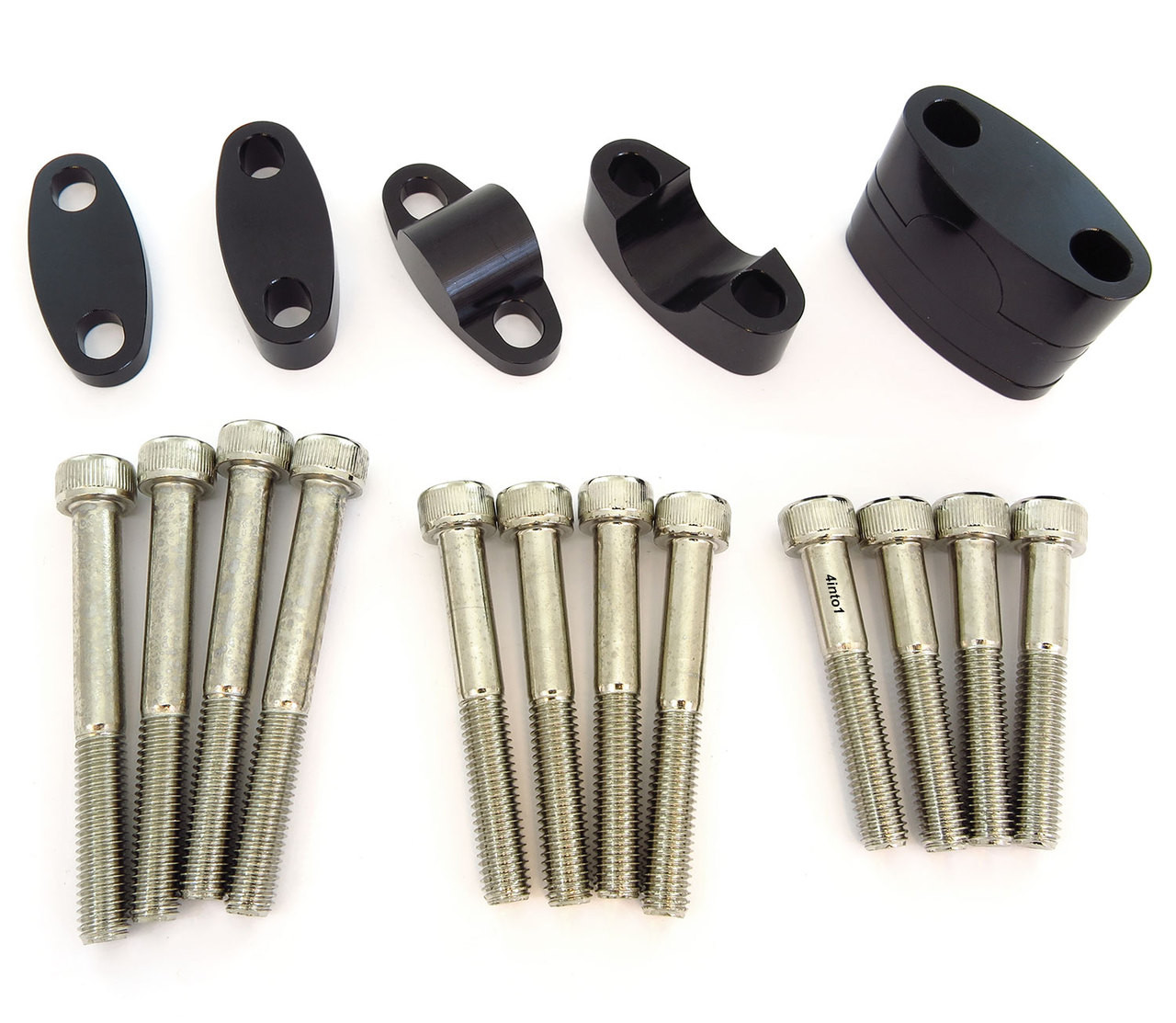 Aluminum 7/8" Handlebar Riser Set Black