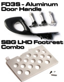 SBG Aluminum Door Handle + LHD Footrest Combo (FD3S)
