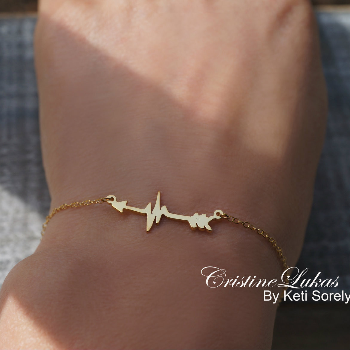 Titanium Rose Gold Love Heart Beat Chain Charm Bracelet | eBay