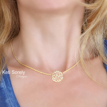Monogram Necklace With Large Rope Chain