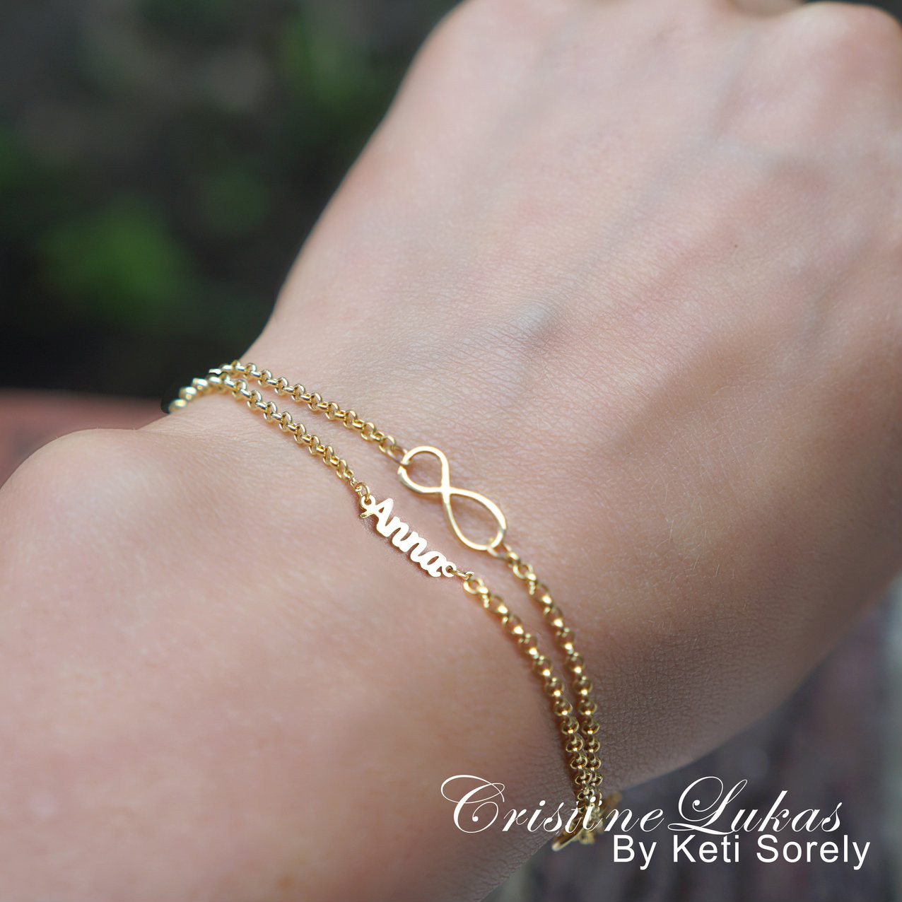 Multiple Infinity Bracelet with Rose Gold Plating | My Name Necklace Canada