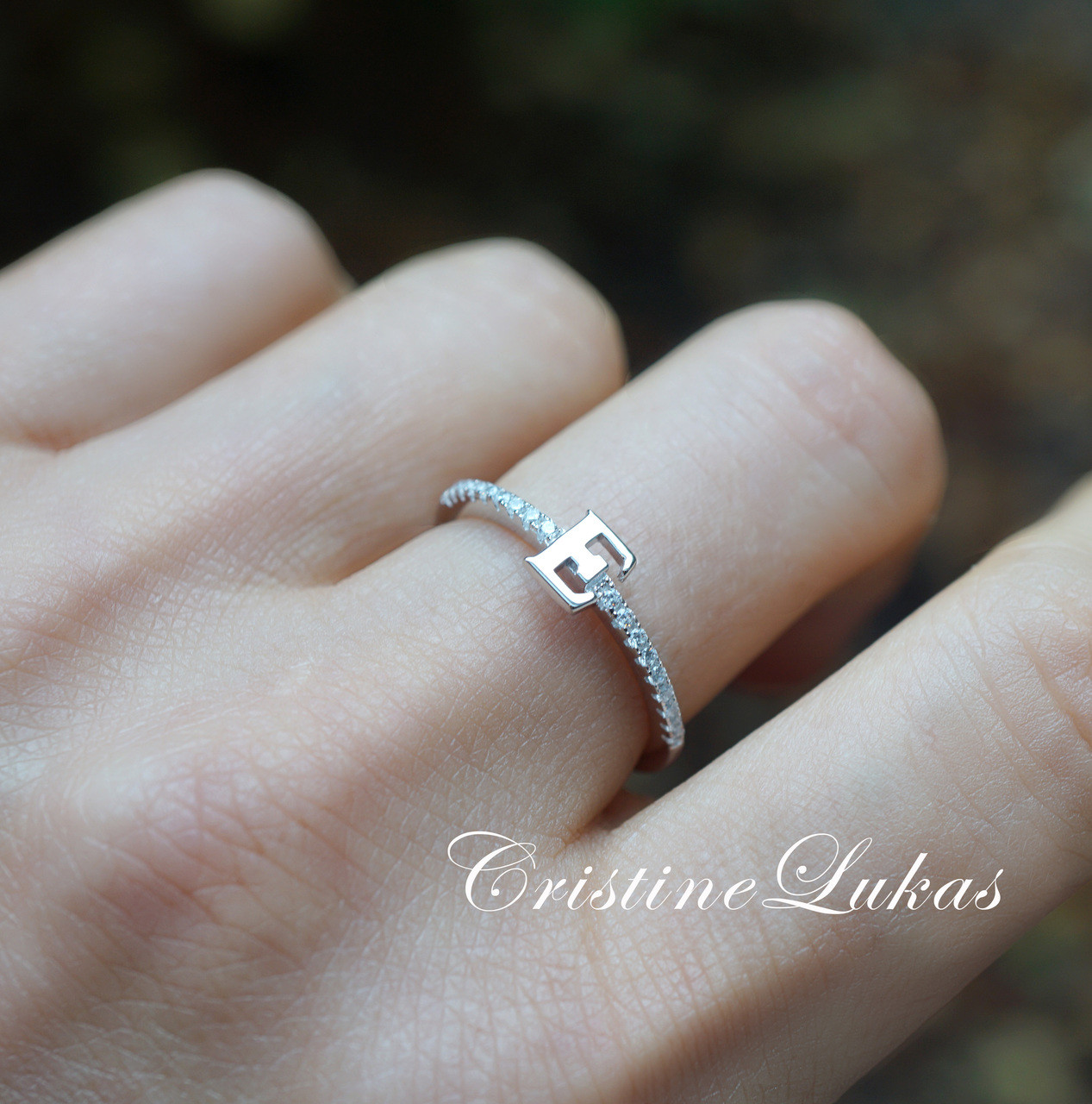 Dainty sale initial ring