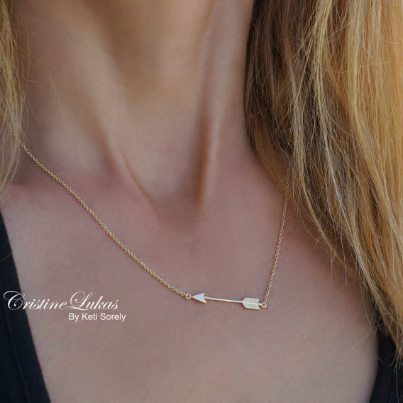 Sideways arrow clearance necklace