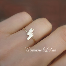 Mini Footprint Ring - Choose Your Metal