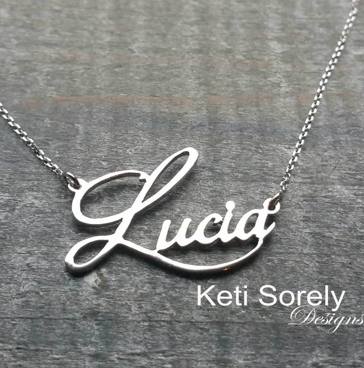 Keti Sorely Designs Mixed Metal Double Monogram Necklace