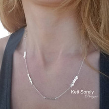 Family Names Necklace - Choose Your Metal