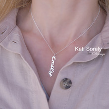 Vertical Name Necklace - Choose Your Metal