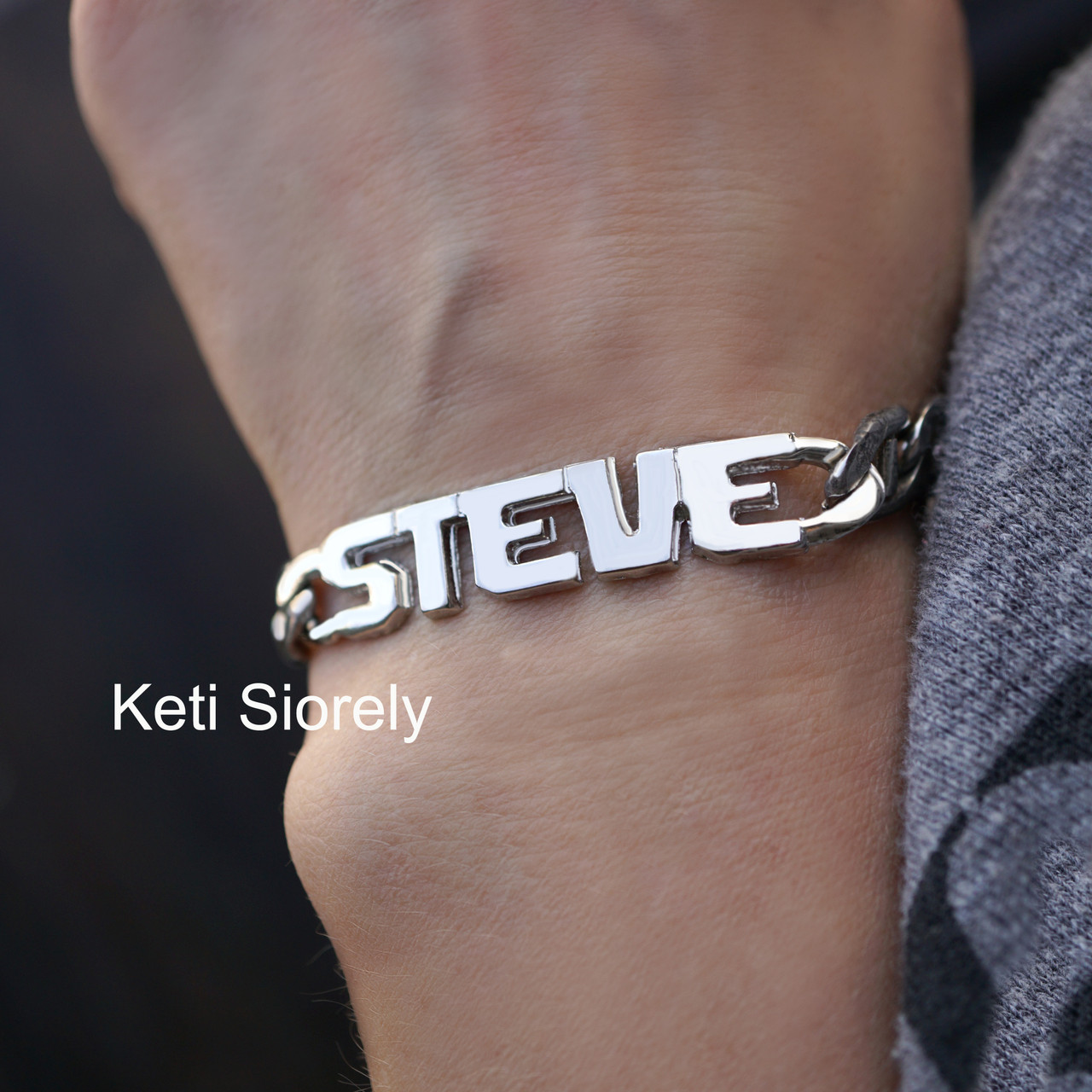 Retro Sterling Silver Thick Chain Bracelet – Taraiga