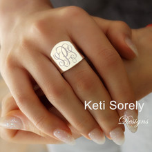 Personalized Cigar Tube Ring With Initials - Choose Your Metal