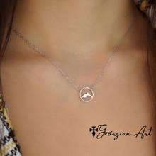 Mini Mountain Charm Necklace - Choose Your Metal