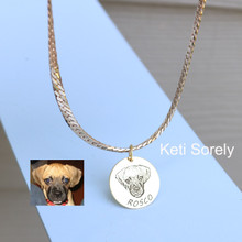 Animal Portrait Necklace With Snake Chain - Choose Your Metal