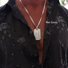 Personalized Message Pendant For Man - Sterling Silver