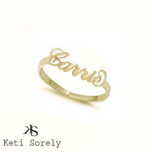 Hand Made Personalized Name Ring - Choose Your Metal