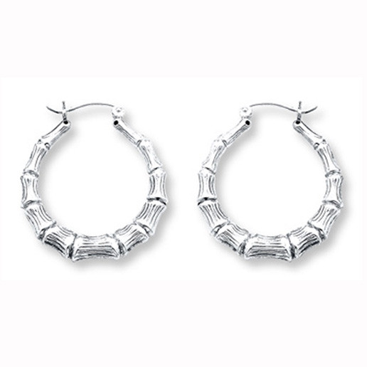 small bamboo hoop earrings